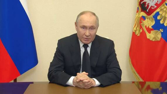 Putin legt in Fernsehansprache Verbindung von Attentätern zur Ukraine nahe